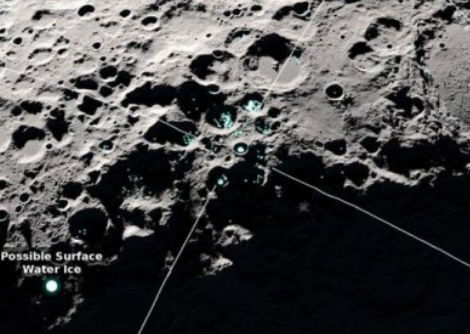 دليل جديد على وجود الصقيع على سطح القمر