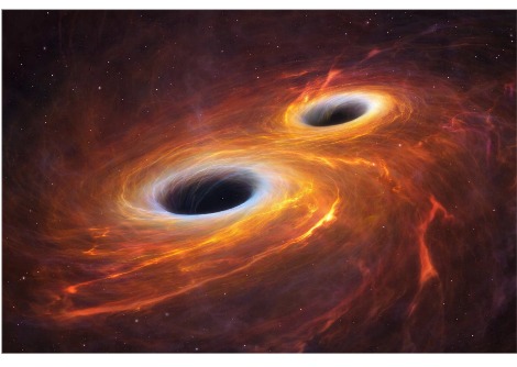  نشرت وكالة ناسا صورًا تُظهر اندماج ثقبين أسودين فائقَي الكتلة