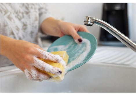 يقول العلماء إن غسل الأطباق باستخدام إسفنجة له أثر جانبي مقلق